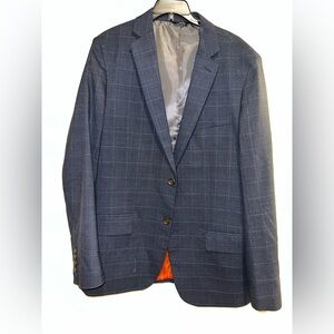 Men's Blue Checkered Blazer